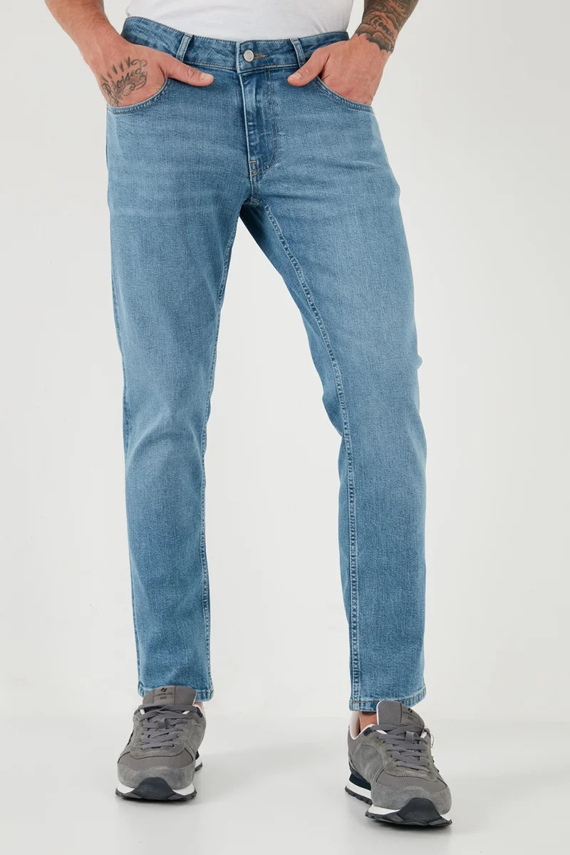 Buratti Cotton Regular Fit Normal Waist Straight Leg Jeans Men's Jeans 2212S181PARMA