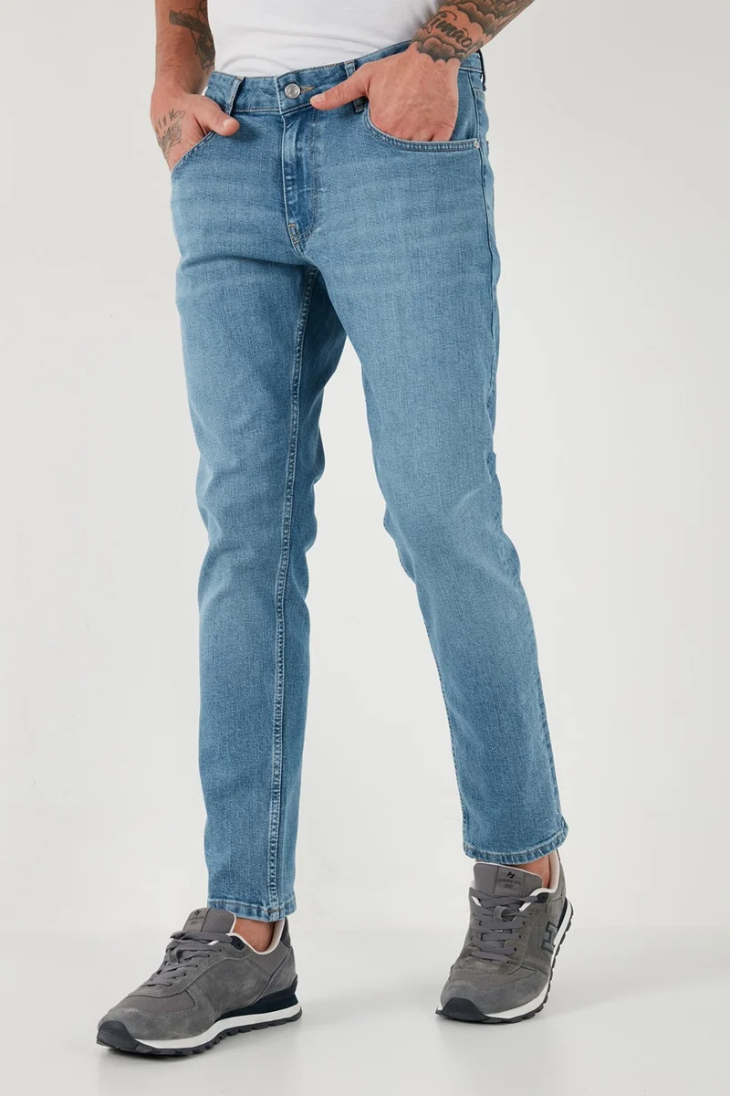 Buratti Cotton Regular Fit Normal Waist Straight Leg Jeans Men's Jeans 2212S181PARMA
