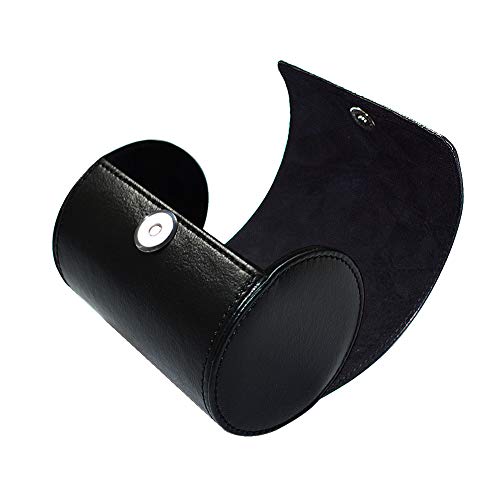 WAJJ Men’s Necktie Travel Case, Tie Anti-Wrinkle Organizer Box - Formal Cylinder Shape (Black) - Image 2
