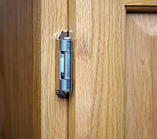 DecoBasics 1/2" Overlay Full Wrap Cabinet Hinges for Kitchen (10 Pair /20 Pcs) -Satin Brushed Nickel Full Wrap Around Self Closing Cabinet Hinges - Image 5