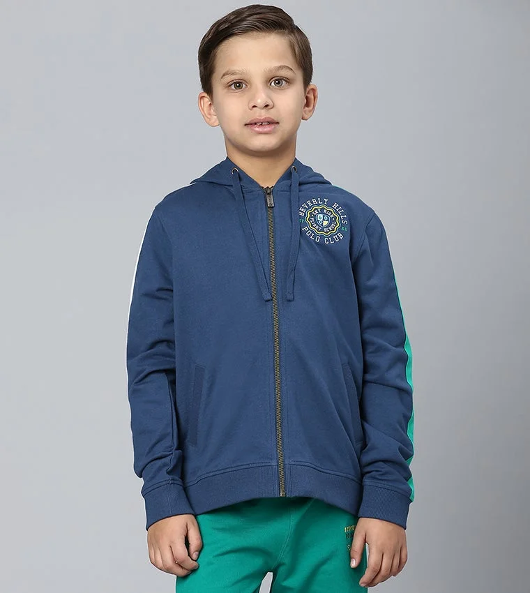 BEVERLY HILLS POLO CLUB Beverly Hills Polo Club Logo Embroidered Long Sleeves Hooded Sweatshirt