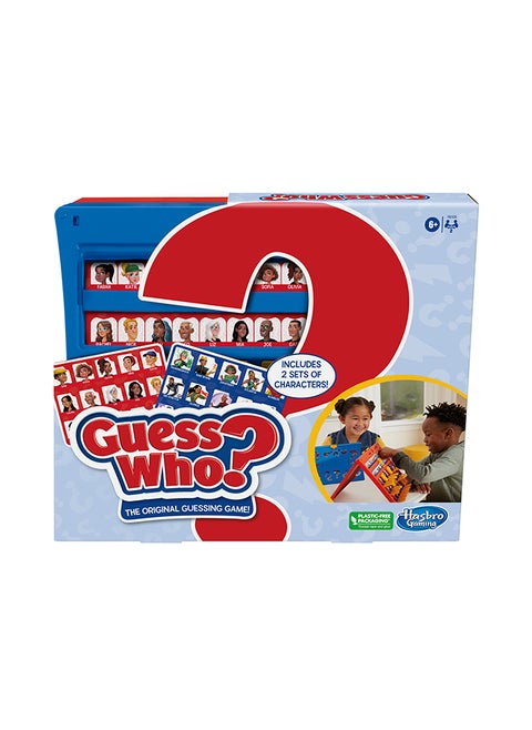 Guess Who Original Guessing Game, Board Game For Kids Ages 6 and Up For 2 Players, Easy To Load Frame, Double-Sided Character Sheet
