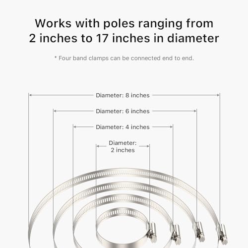 Holicfun No-Drill Outdoor Security Camera Pole Mount, Universally Compatible with Ring, Blink, Eufy, Wyze, Arlo, Google Nest, Simplisafe Cameras, and More - White - Image 3
