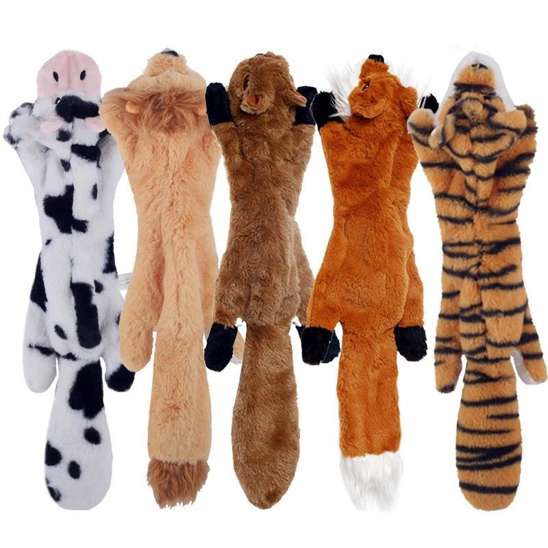 Y&D Cute Cartoon Animals Plush Pet Toys Squeaky Dog Chew Toys for Dogs and Cats - Image 3