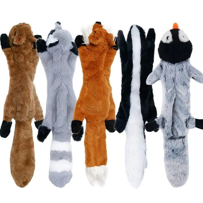 Y&D Cute Cartoon Animals Plush Pet Toys Squeaky Dog Chew Toys for Dogs and Cats - Image 2