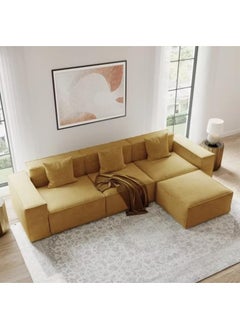 Poppins Home Modular L-Shaped Sofa with Chaise, Track Arms, and Deep Seating Comfort  - Image 3
