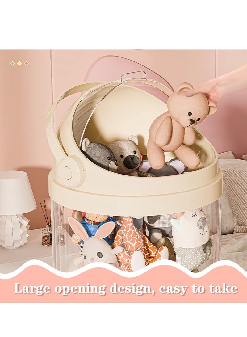 XiuWoo Stuffed Animal Storage Tube, Toy Storage Tube with Zipper LED Light, Vertical Toy Display Organizer, Toy Display Bucket with Lid, Space-Saving Toy Tower for Kids Room, green, 172cm  - Image 4