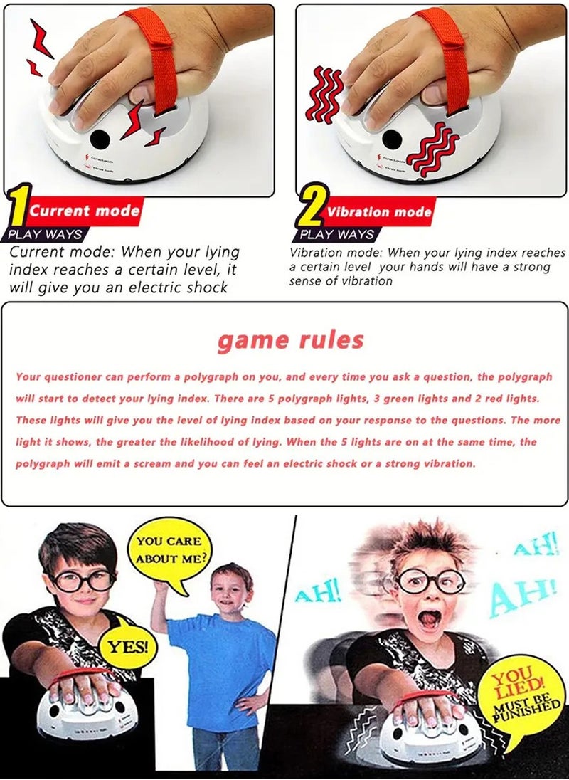 QUTOOB Polygraph Test Truth or Dare Game, Electric Shock Lie Detector Novelty Game, Tricky Family Game for Kids And Adults, Party Game To Play With Friends, Family And Colleagues, Best Gift Choice  - Image 2