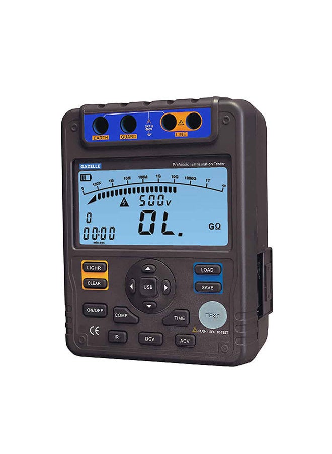 Insulation Resistance Tester, 5 KV With High Voltage Output Alarm And Auto Current Discharge