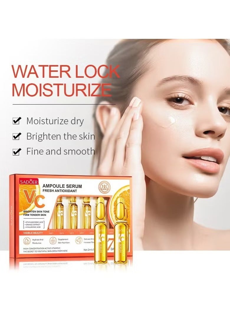 SADOER Vitamin C Face Whitening Serum Dark Spots Freckles Removal Hyaluronic Pore Minimizer Anti Aging Wrinkle Remove Golder Essence - Image 2