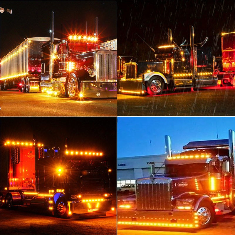 20 Pcs 10 Amber 10 Red LED Indicator Lights For Trucks Rvs Cars Buses Vans - Image 3