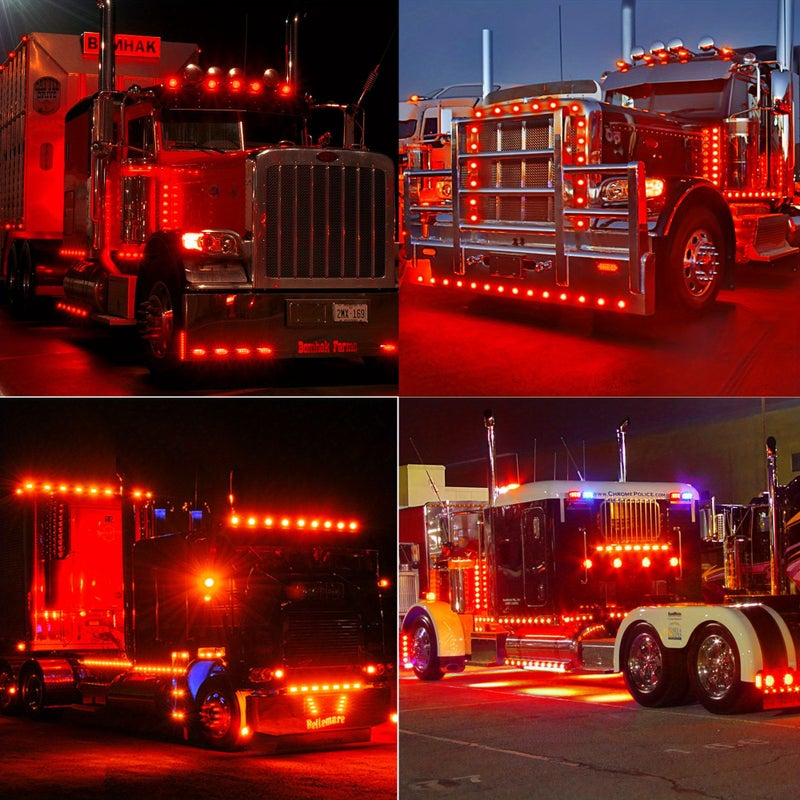 20 Pcs 10 Amber 10 Red LED Indicator Lights For Trucks Rvs Cars Buses Vans - Image 4