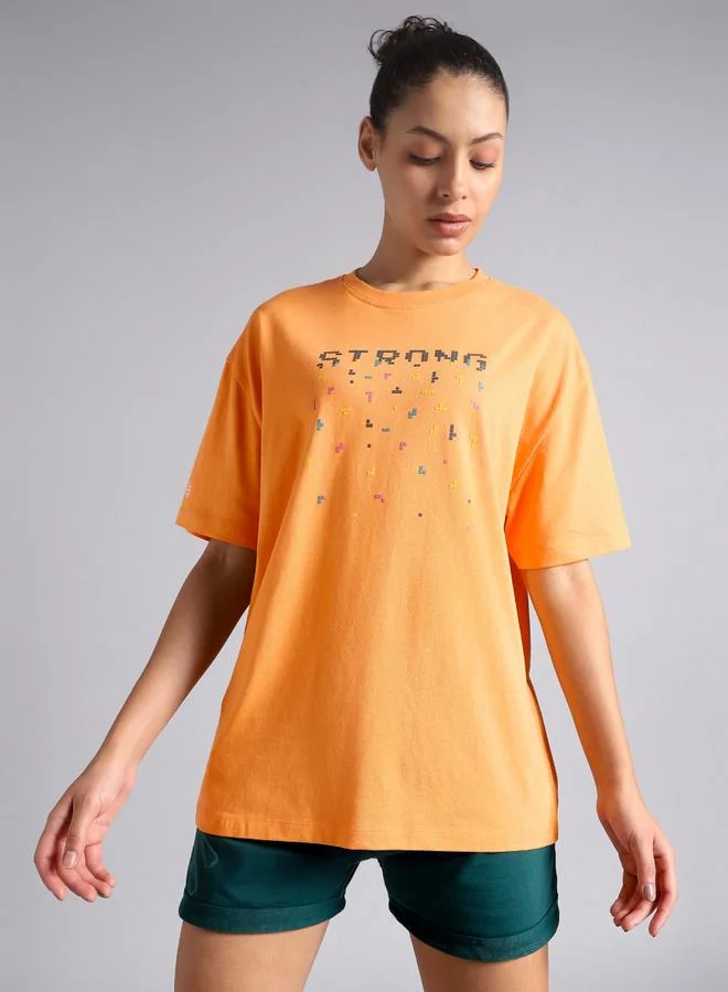 كالت تيشرت جرافيك قصة واسعة