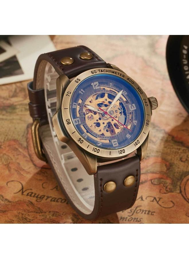 NIBEMINENT Shenhua Mechanical Watch Men's Fashion Hollow Retro Automatic 