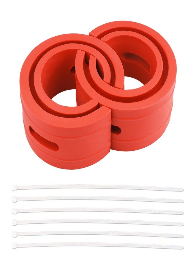 YGDMD 2PCS Coil Spring Spacers for Cars with 6 Ties,Rubber Coil Spring Spacers for 1.45''-1.65'' Sprung Distance,Heavy Duty Car Accessories for Front&Rear Shock Absorber Protection - Image 1