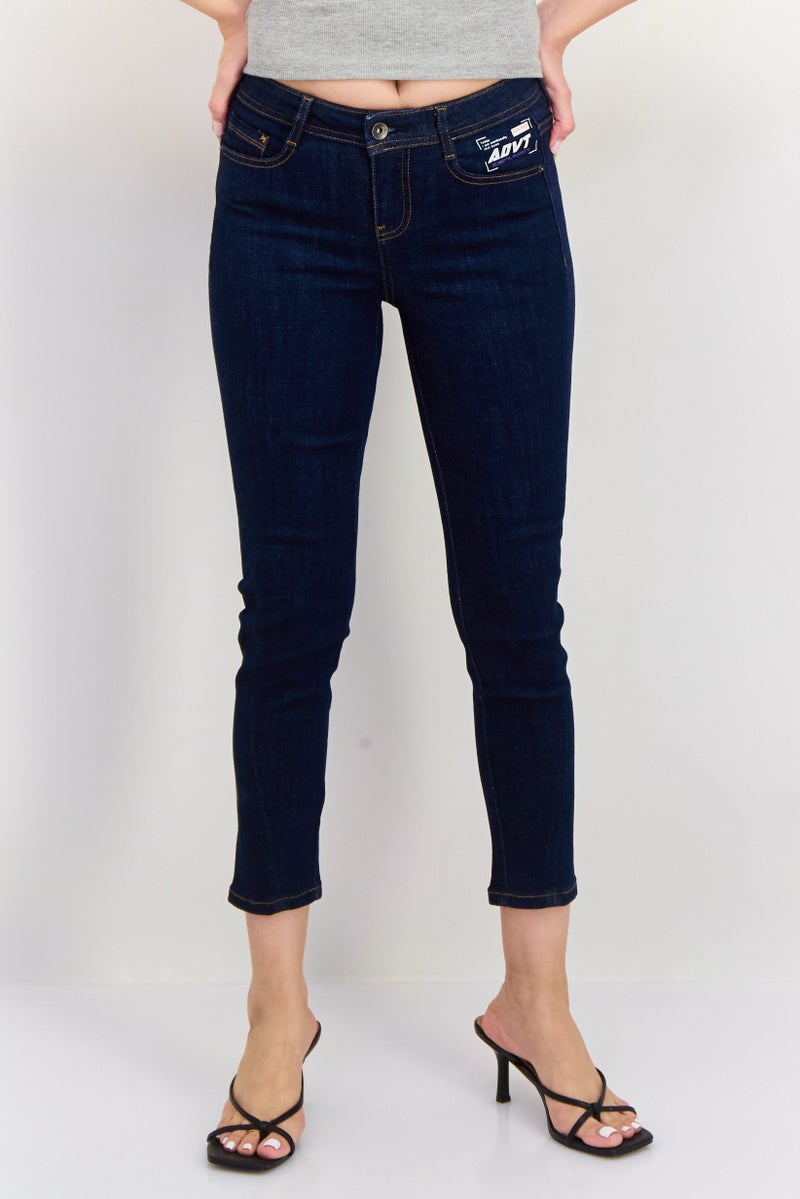 ONLY Women Regular Fit Washed Denim Jeans, Blue - Image 1