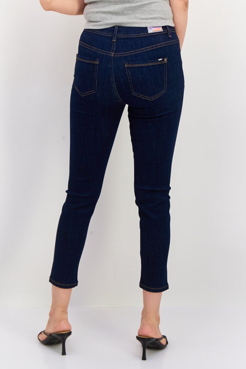 ONLY Women Regular Fit Washed Denim Jeans, Blue - Image 2