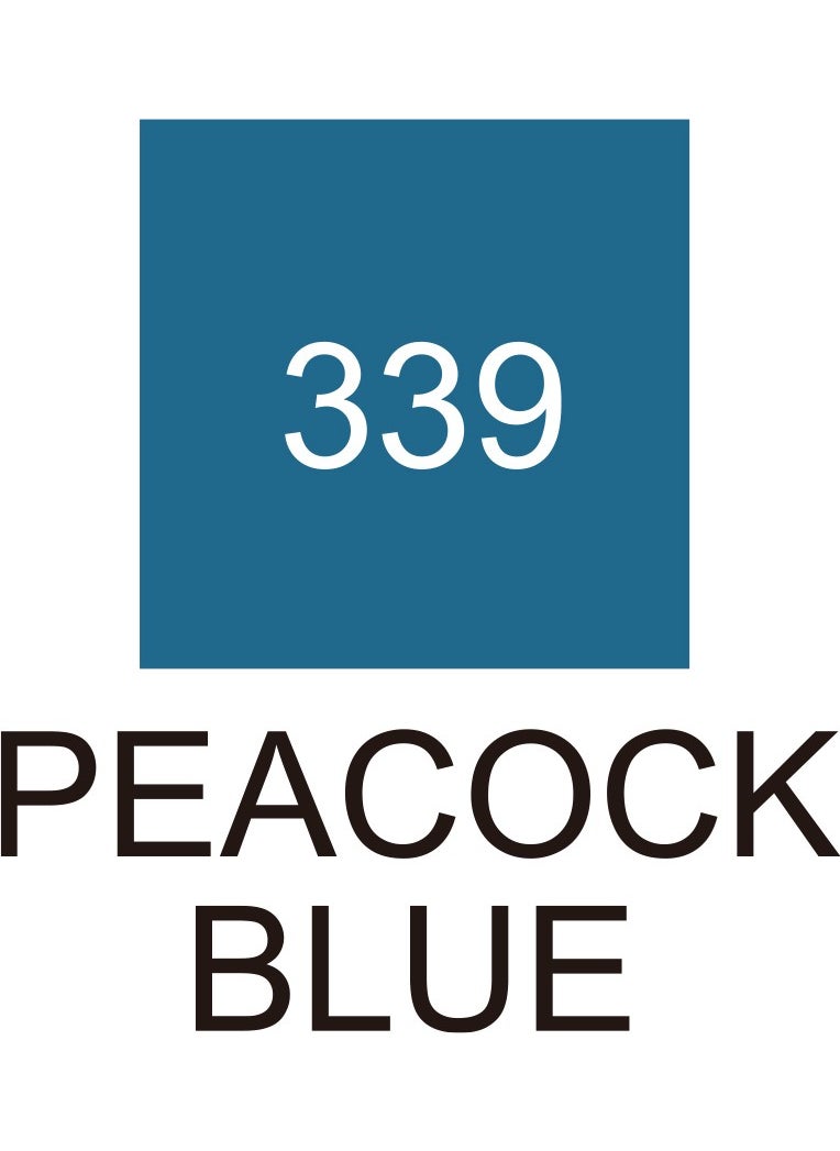 Zig Kurecolor Fine&brush For Manga Double Sided Pencil N:339 Peacock Blue  - Image 2