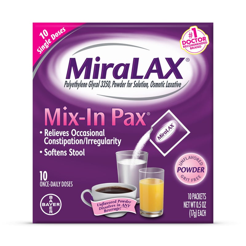 MiraLAX Laxative Powder Packets 10.0 ea. (Quantity of 5) - Image 1