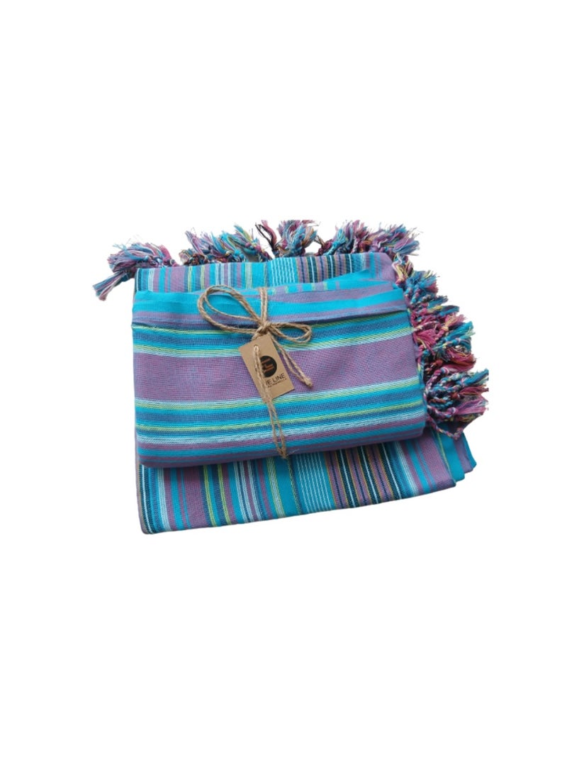 Swahili Kikoy Coastal   Beach Towel Large Absorbent Bath Towel 100% Organic Cotton Soft Travel Towels 102*178cm - Image 3
