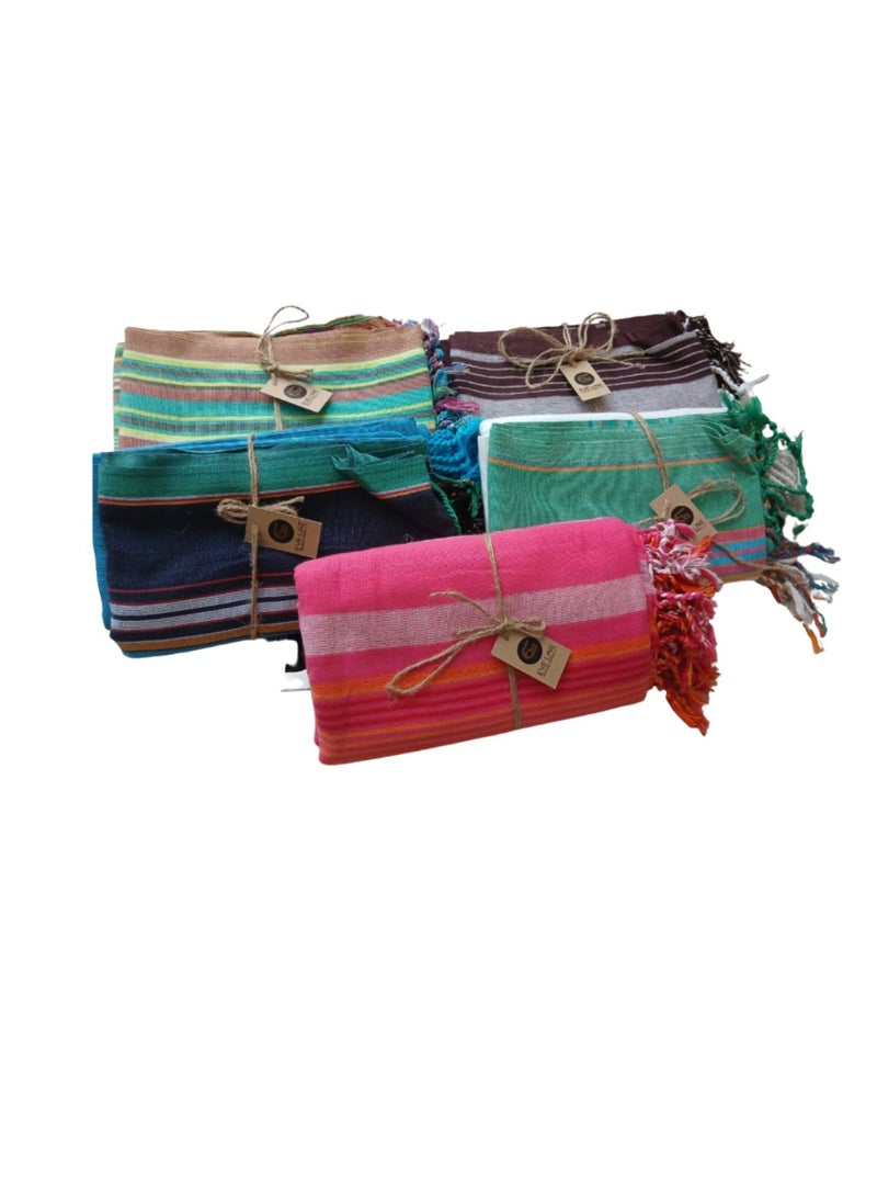 Swahili Kikoy Coastal   Beach Towel Large Absorbent Bath Towel 100% Organic Cotton Soft Travel Towels 102*178cm - Image 5
