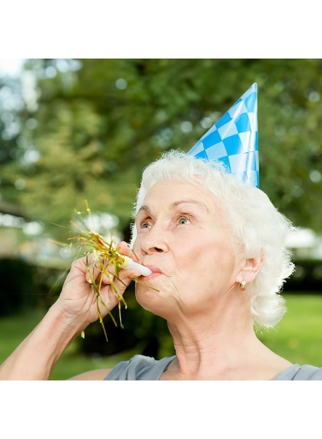 Amscan Vibrant Birthday Accessories Silver & Gold Foil Squawkers - 7" (Pack of 30) - Festive Noisemakers, Perfect for Unforgettable Celebrations, & Parties - Image 3