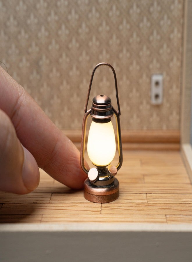 Waldosia 1:12 Scale Dollhouse Miniature LED Oil Lamp Lantern - Image 3