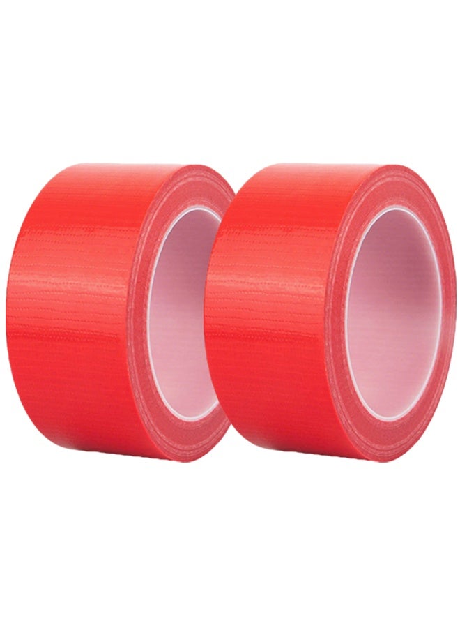 2-Pack Duct Tape Heavy Duty Waterproof Red, Total Strong Adhesive Duct Tape No Residue Bulk(20m*5cm) - Image 1