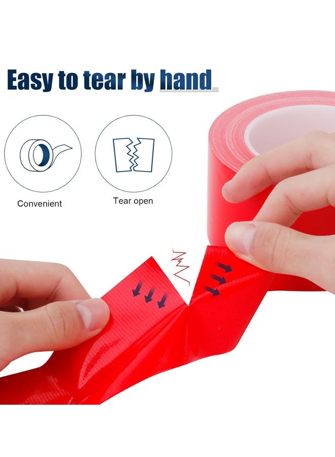 2-Pack Duct Tape Heavy Duty Waterproof Red, Total Strong Adhesive Duct Tape No Residue Bulk(20m*5cm) - Image 2