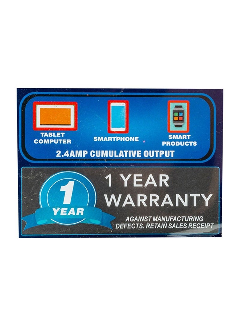 OSHTRACO أوشتركو 2 واي متعدد المآخذ مع 2 منفذ USB - Image 2