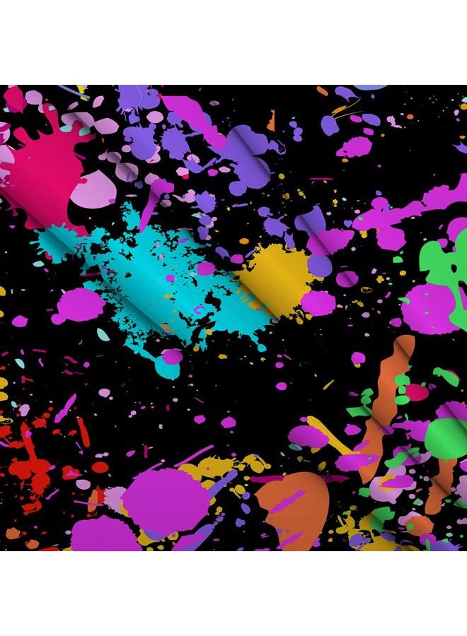 OUYIDA 7X5FT Neno Glow in The Dark Birthday Backdrops Colorful Graffiti Splash Paint Party Background Slime Happy Birthday Black Light Sleppover Party Decorations for Kids Birthday Banner CEM123B - Image 4