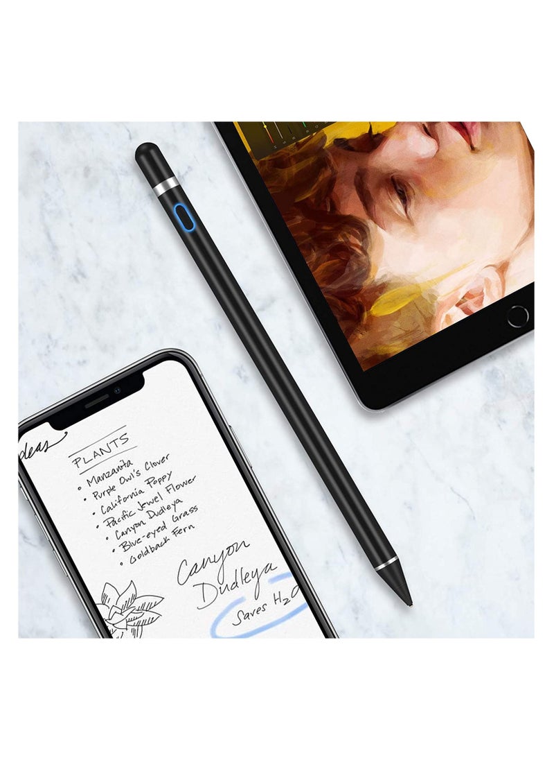 Active Stylus Pens for Touch Screens, Rechargeable Digital Stylish Pen Pencil Universal for iPhone/iPad Pro/Mini/Air/Android and Most Capacitive Touch Screens