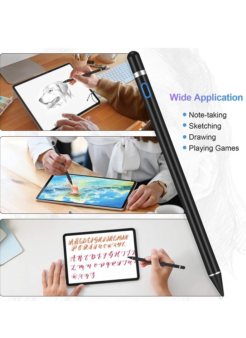 Active Stylus Pens for Touch Screens, Rechargeable Digital Stylish Pen Pencil Universal for iPhone/iPad Pro/Mini/Air/Android and Most Capacitive Touch Screens