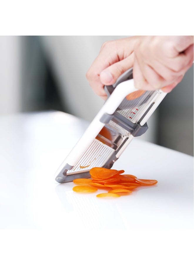 هومستر مقسمات يدوية متعددة الوظائف -شفرات من الفولاذ المقاوم للصدأ قابلة للضبط، قبضة مريحة، ميزات السلامة، سهلة التنظيف، مثالية لتقطيع الفواكه والخضروات بسرعة - Image 4