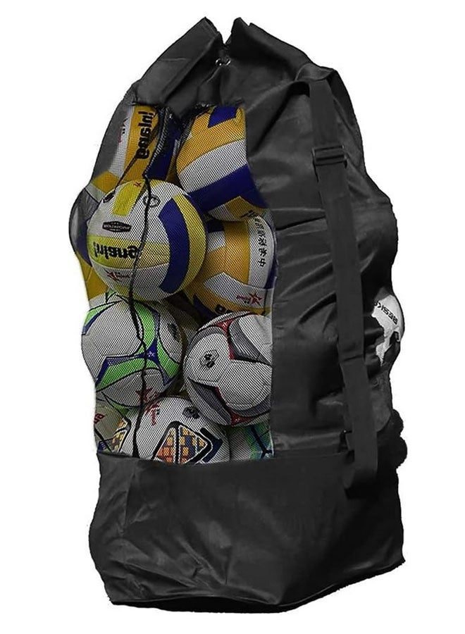 Max Strength Large Waterproof Mesh Ball Bag Heavy Duty Sports Duffel with Shoulder Strap Holds 10–15 Balls - Image 1