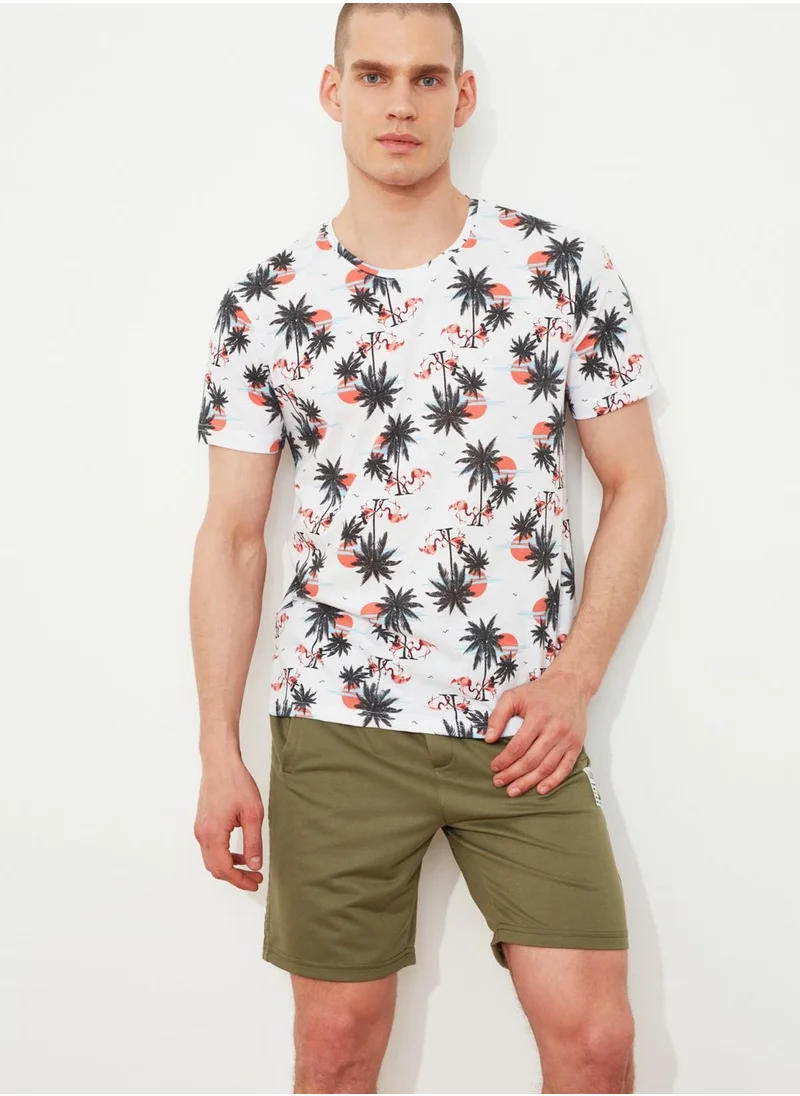 trendyol Printed Crew Neck T-Shirt