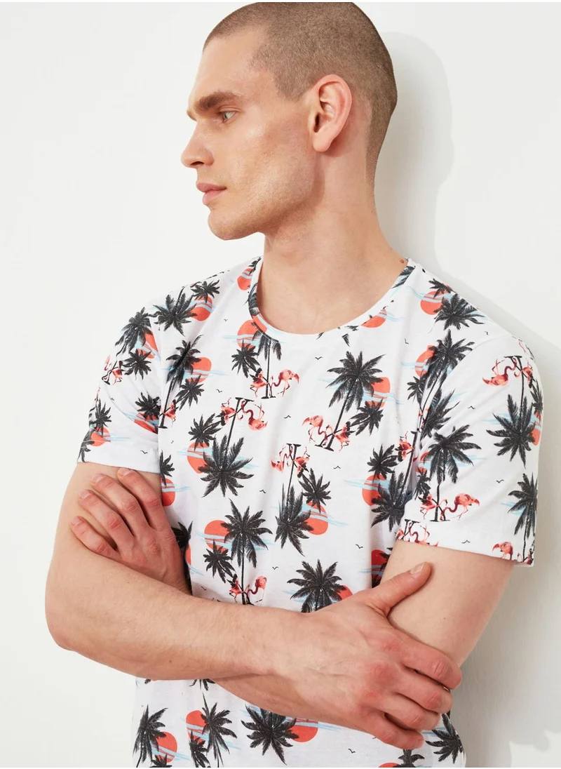 trendyol Printed Crew Neck T-Shirt