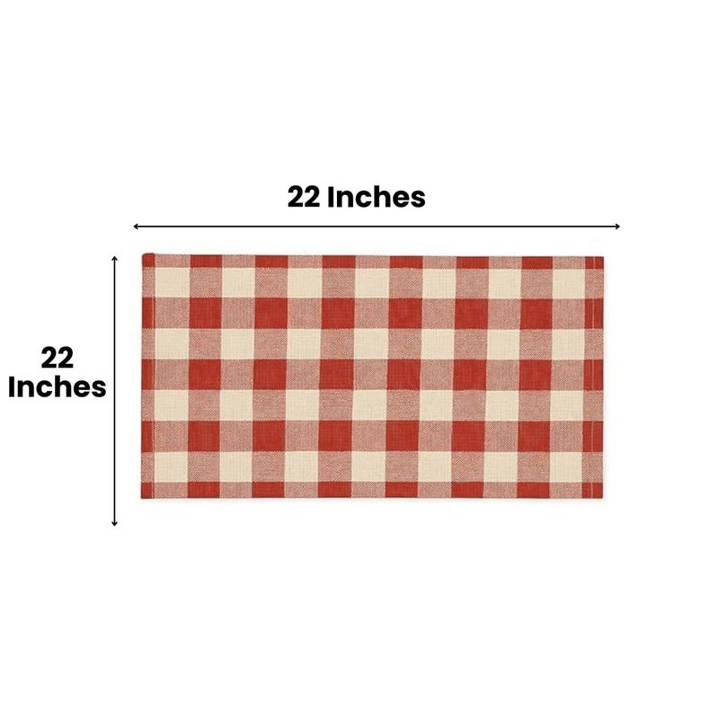 Värde 8 Pcs Cotton Kitchen Cloth/Napkins | Fridge, Table, Kitchen Platform Cleaning & Roti Napkins | 12x22 Inches | Multicolor (Colour5) - Image 2
