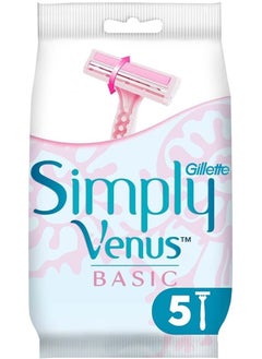 Gillette Gillette Simply Venus2 Basic Twin Blade Disposable Razors 5 Pcs  - Image 3