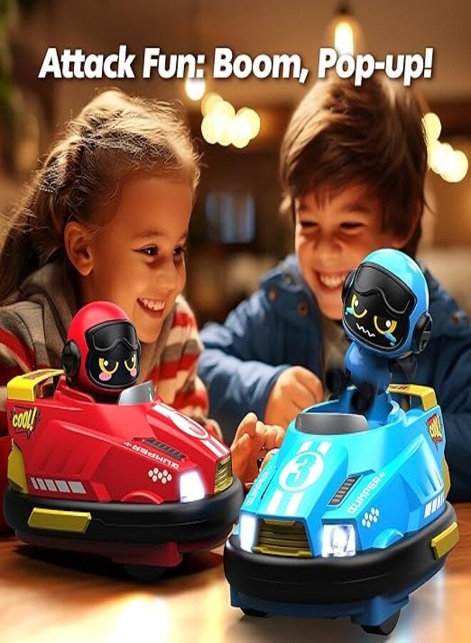 CAPTAIN CHAOWING Toddlers Remote Control Cars for Kids, Boys RC Ejecting Bumper Car, RC Battle Race Car Set of 2 Players, RC Cartoon Car Toys  - Image 2