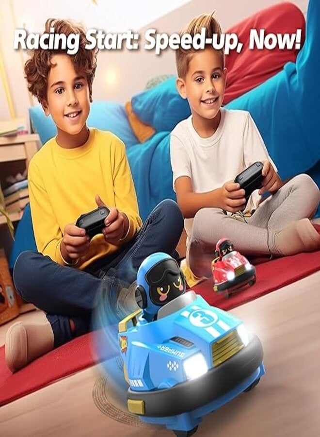 CAPTAIN CHAOWING Toddlers Remote Control Cars for Kids, Boys RC Ejecting Bumper Car, RC Battle Race Car Set of 2 Players, RC Cartoon Car Toys  - Image 4