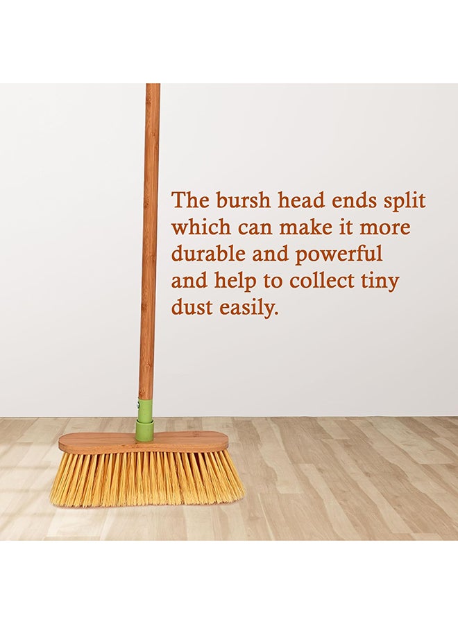 Home Pro م broom خشبي من بامبو HomePro - مصنوع من مواد طبيعية وقوية صديقة للبيئة، متينة - Image 5