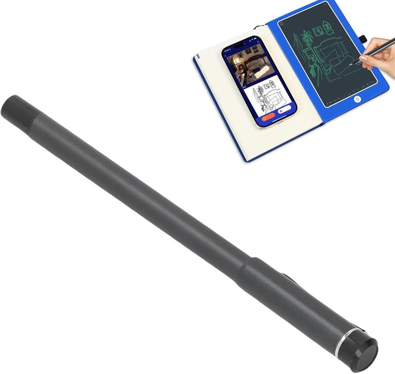 Zunate Digital Drawing Notebook,Smart Digital Pen,AI Drawing,Sync Paper Screen,Sound,Record Share Real Time, Export PDF Image,Offline Storage (Linen Texture Blue) - Image 1