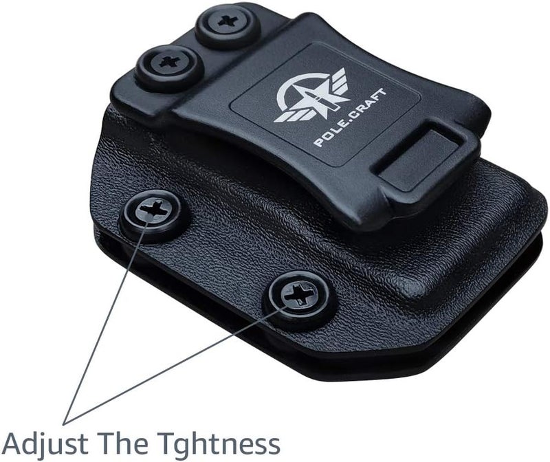 POLE.CRAFT IWB/OWB Magazine Holster Kydex - Mag Carrier Fits: 9mm .40 Double Stack / 9mm .40 Single Stack - P365 1911 Glock 19 19X 17 26 27 28 43 22 23 25 26 27 31 32 33 34 35 37 38 Glock43X .. Mag - Image 2