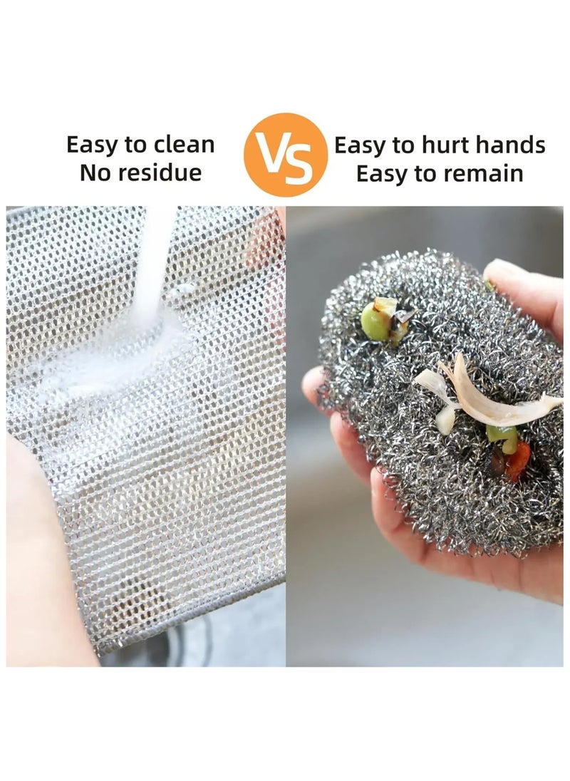 Generic 2 layers, Stainless Steel Mesh Scrubbers, Set of 3, 20 x 20 cm, towel replacement for dishwasher wire  - Image 5