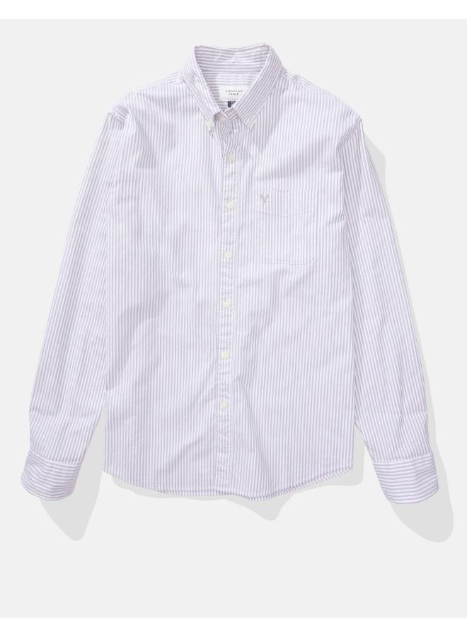 American Eagle AE Striped Everyday Oxford Button-Up Shirt - Image 3