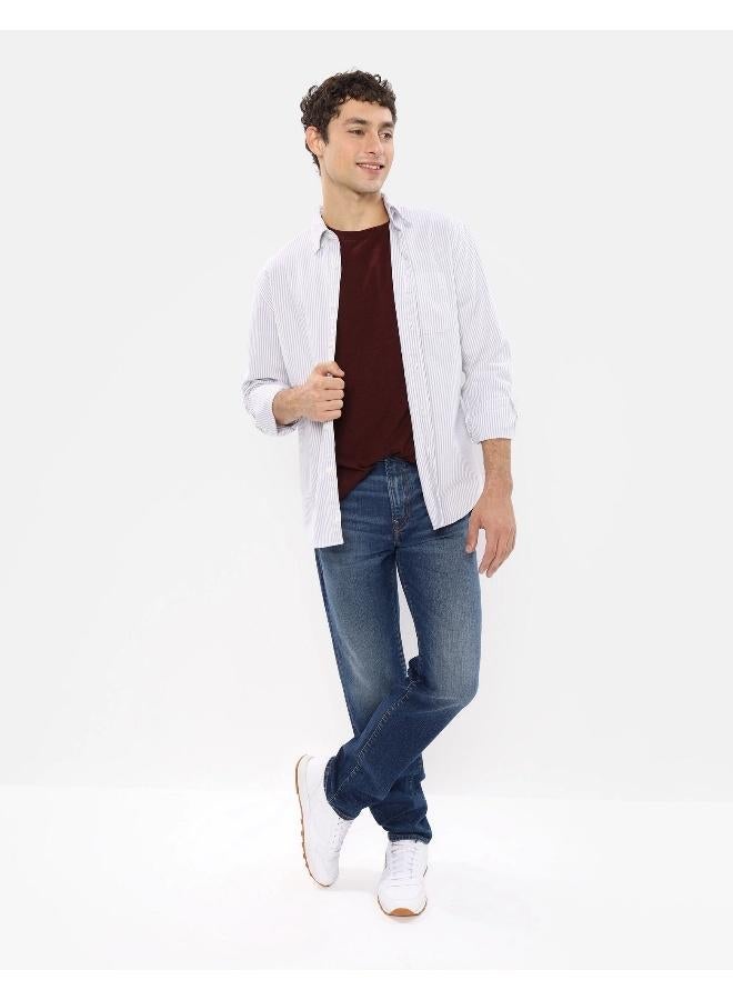 American Eagle AE Striped Everyday Oxford Button-Up Shirt - Image 1