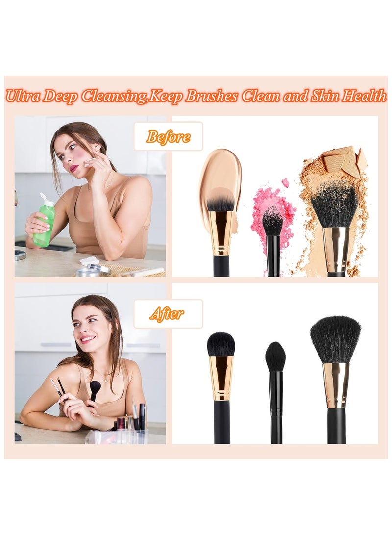 Beauenty 3 In 1 Electric Makeup Brush Cleaner Machine With Makeup Brush Dryer Holder, Automatic Usb Cosmetic Brushes Cleaner Tool For Clean Beauty Essentials For All Size Beauty Makeup Brush Set - Image 3