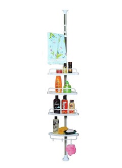 ALMUFARREJ 4-Tier Corner Bathroom Shelf White  - Image 3