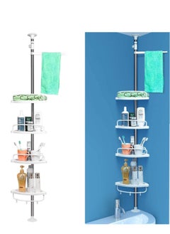 ALMUFARREJ 4-Tier Corner Bathroom Shelf White  - Image 2